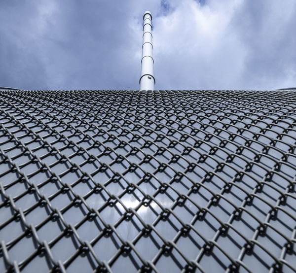 biogas plant seen from below