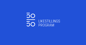 Logo for Likestillingsprogrammet 50/50