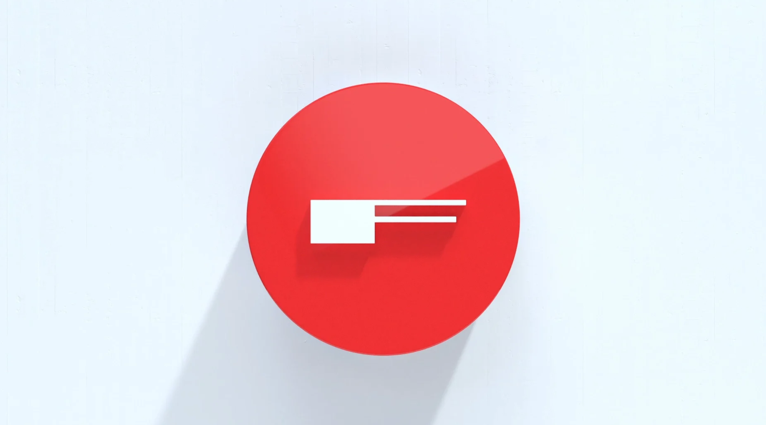 Fasett logo med skygge