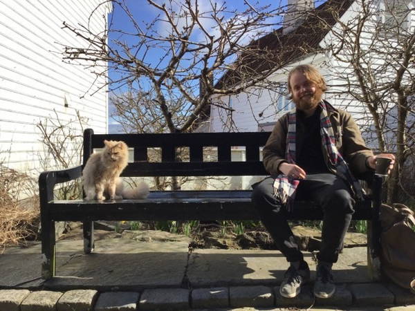 Martin Bruras and cat