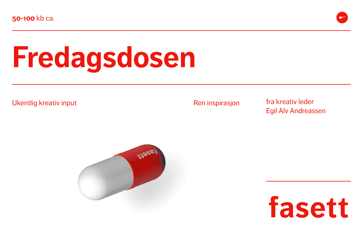 Fredagsdosen nyhetsbrev gif
