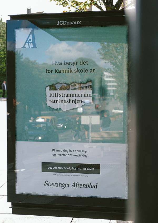 Stavanger Aftenblad - utendørs board
