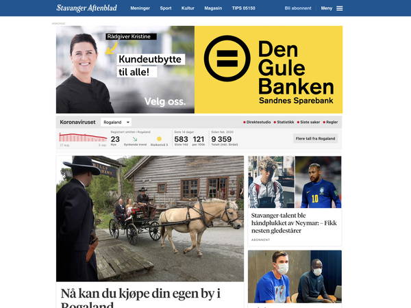 Annonse - Den Gule Banken - Stavanger Aftenblad