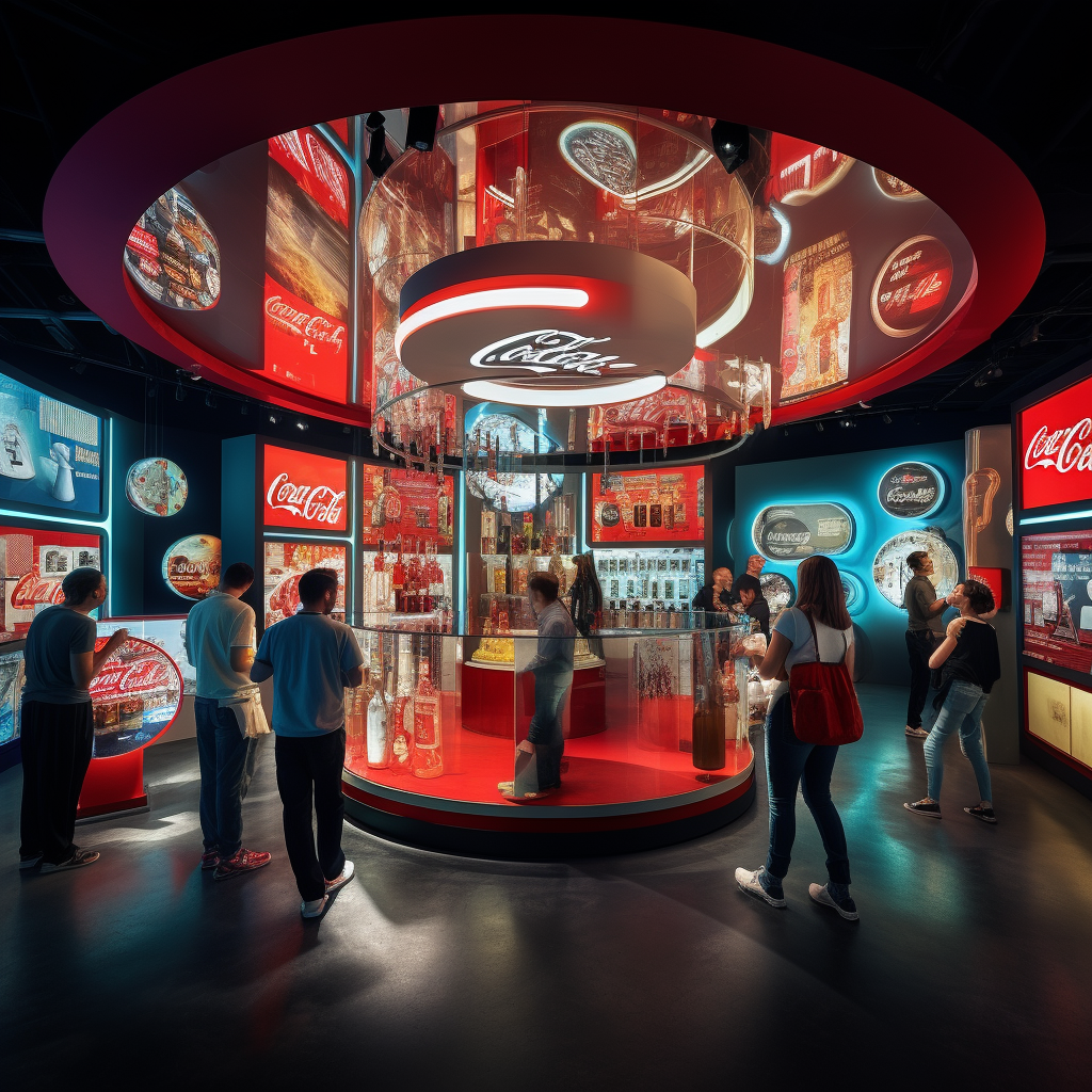 Midjourney generated image of interactive exhibition