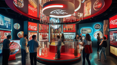 Midjourney generated image of interactive exhibition