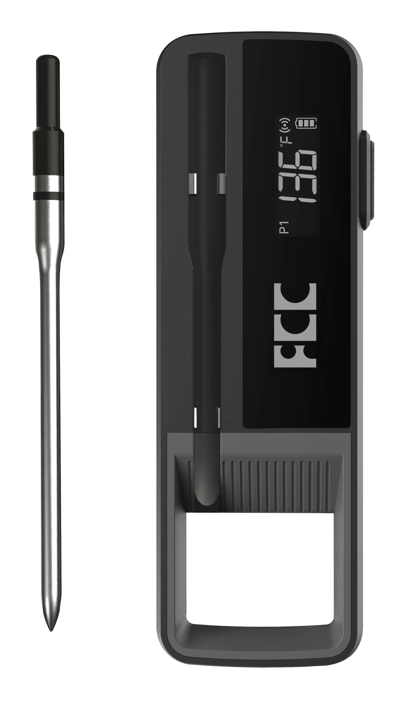 FCC Wireless thermometer with 1 probe. – FCC