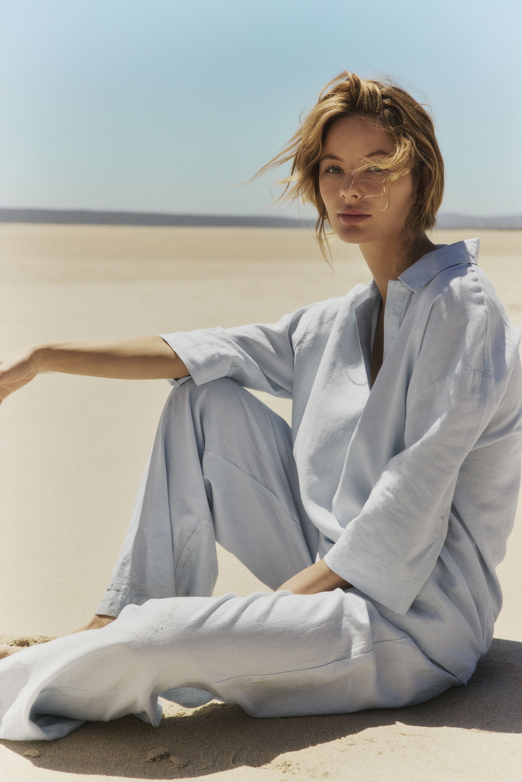 24 W 21 23 LINENVISCOSE RELAXSHIRT LINENVISCOSEWIDEPANT 303