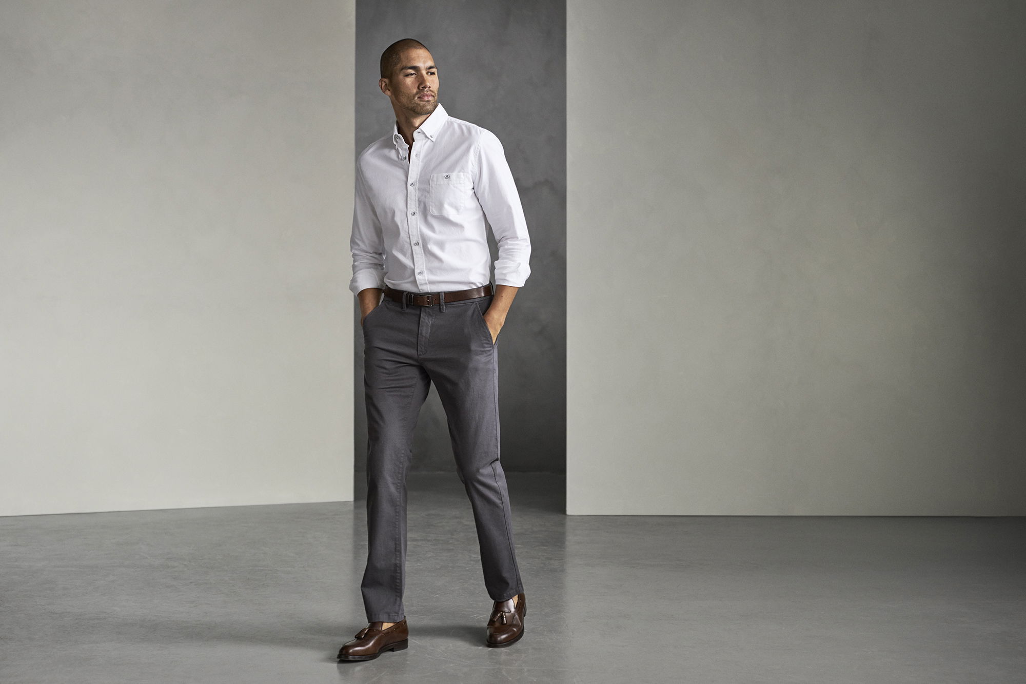 39 Bukse stretch chinos oxford 6808