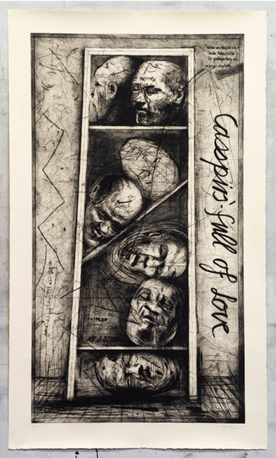 William Kentridge, "Casspirs Full of Love", 1989
