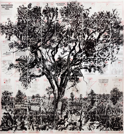 William Kentridge, "Remembering the Treason Trial", 2013