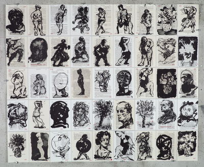 William Kentridge, "Pocket Drawings 187 – 241", 2016