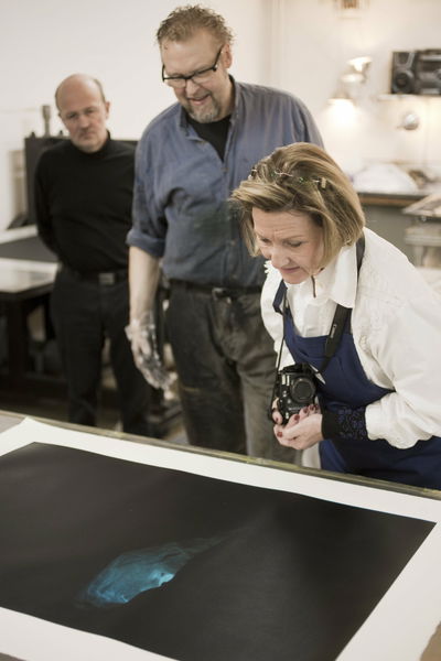 Ole Larsen and HM Queen Sonja, Atelje Larsen, Helsingborg
