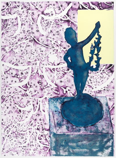 HM queen sonja and Håvard Homstvedt, Figur mot damask (fiolett), 2023
