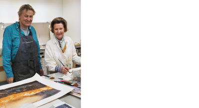 HM Queen Sonja and Lars Lerin