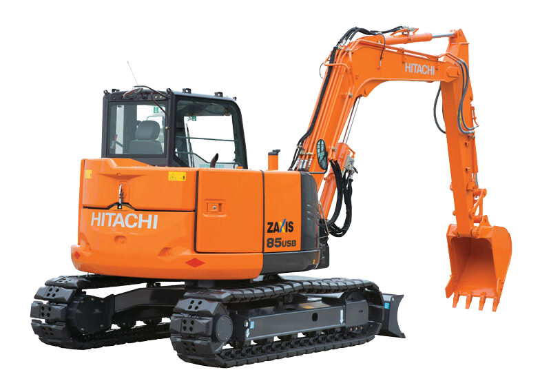Gravemaskin 8 tonn til leie – Hitachi ZX85 US-5 | Sørby U