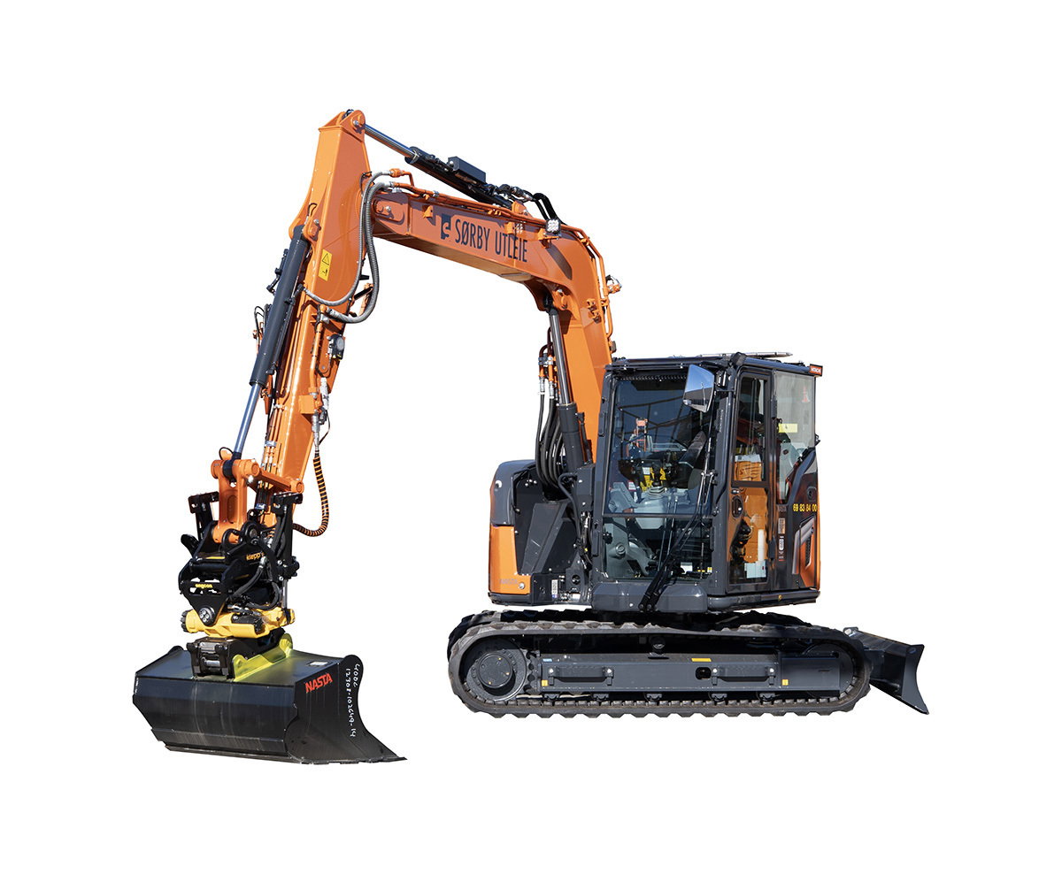 Gravemaskin 9,5 tonn Stage V til leie – Hitachi ZX95US-7